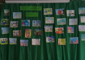 Galeria prac Moje Zielone Miasto, namalowanych przez dzieci.