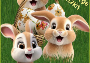Karta z życzeniami na Wielkanoc